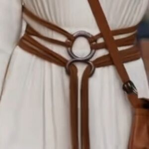Brown Leather Wrap Belt